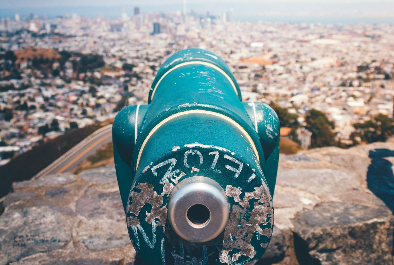 elevated view of cityscape
